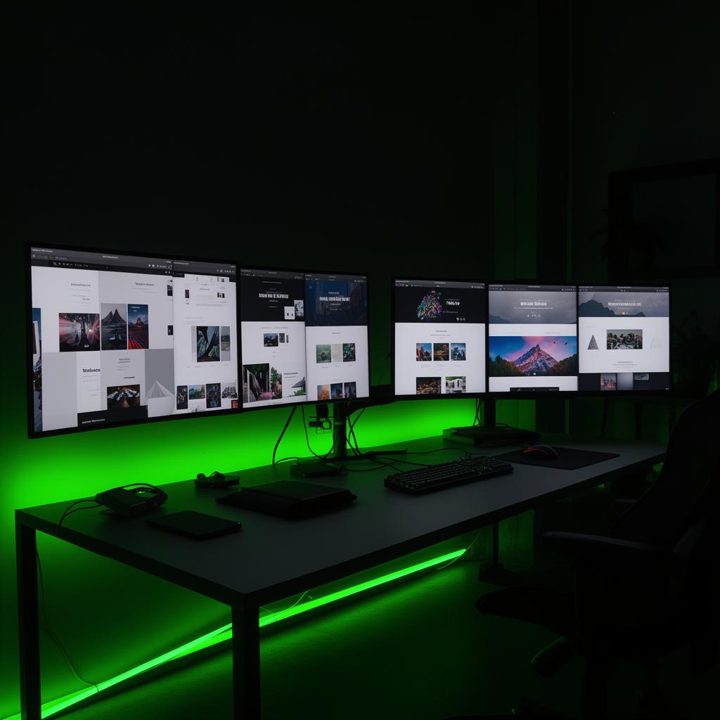 Web design agency workspace